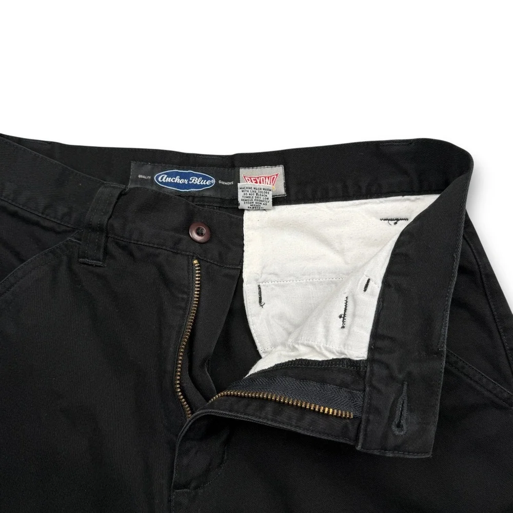Anchor Blue Beyond Baggy Pants Mens‎ 29 Black Chino Skate Y2K Workwear 90s VTG